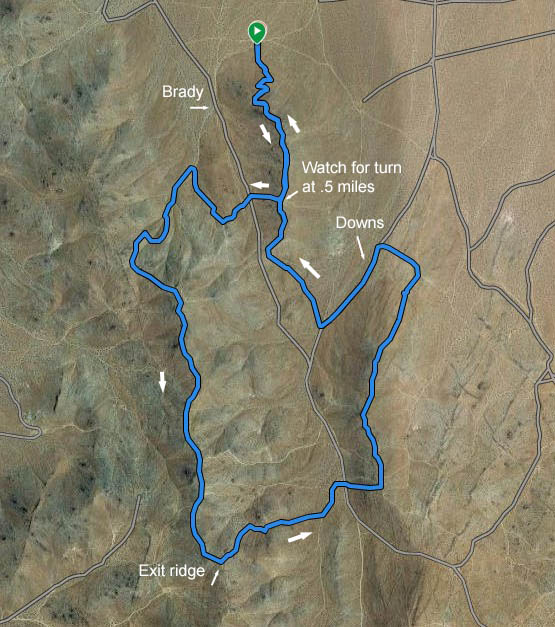 Hilly Willy Course Map