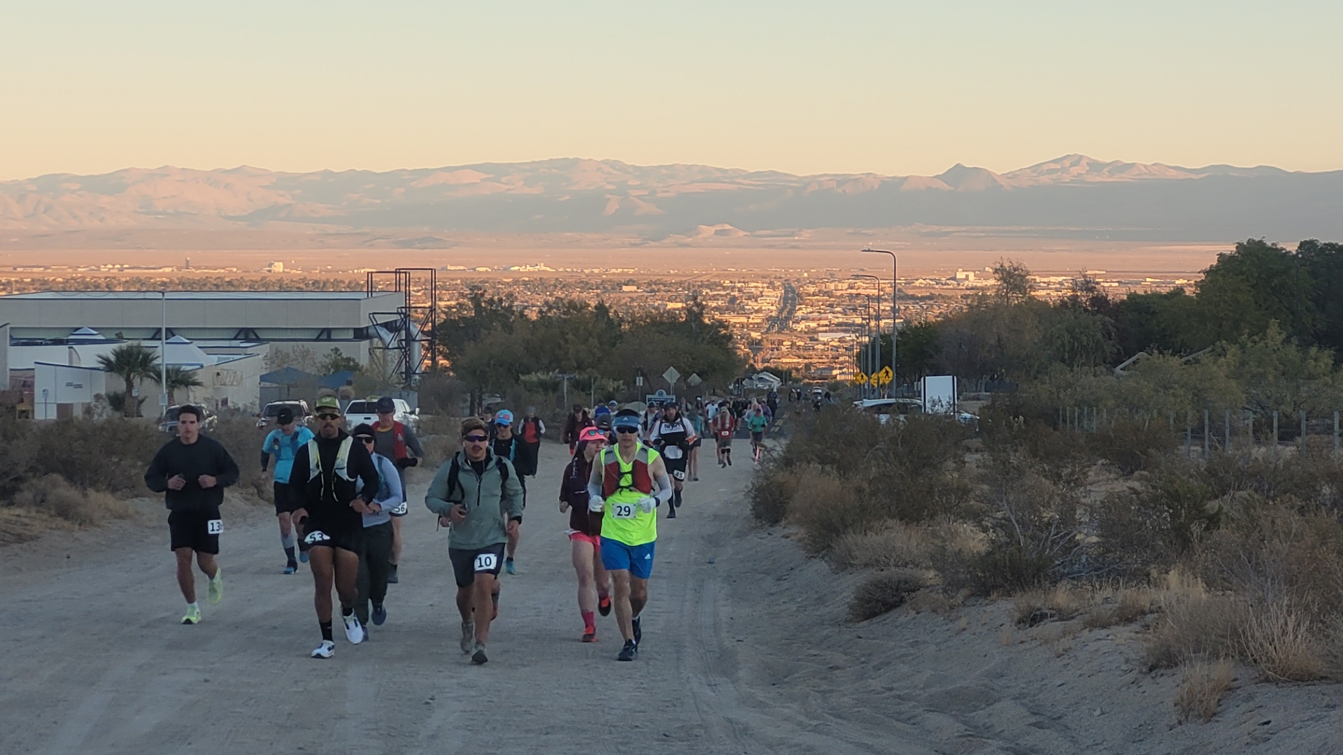 Runners heading out